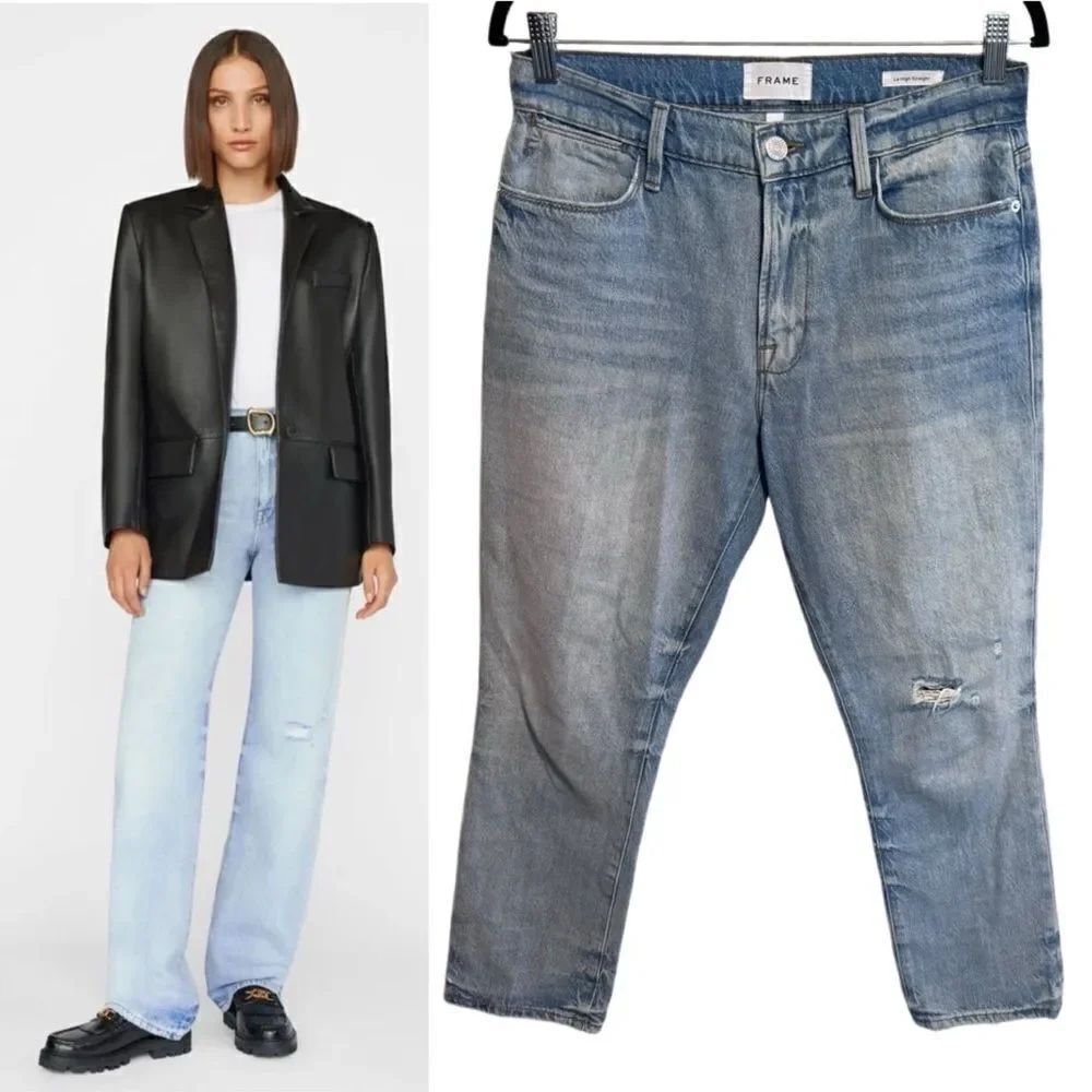 Frame Denim- Le High Straight Light Wash Winslow Jeans, Size 27